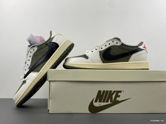 Rep Kickmax SCOTT JORDAN OG LOW OLIVE 1 X AIR TRAVIS MEDIUM DM7866-200 0717